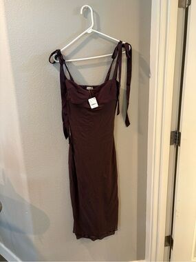 Free People Tie-Shoulder Midi Dress